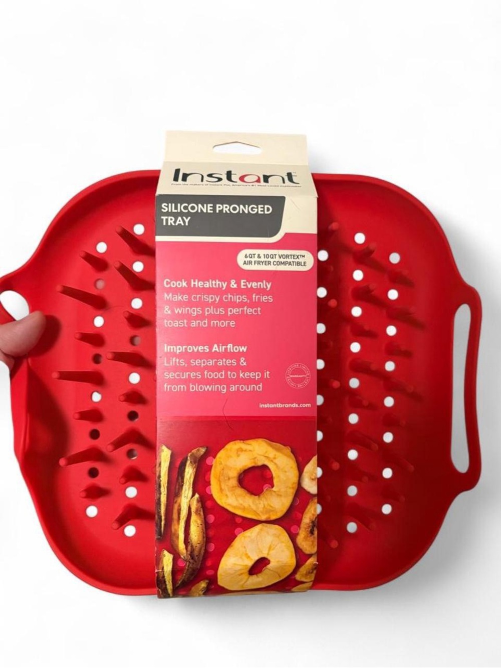 InstantPot Brand NWT Silicone Pronged Air Fryer Tray, 6 or 10 Qt